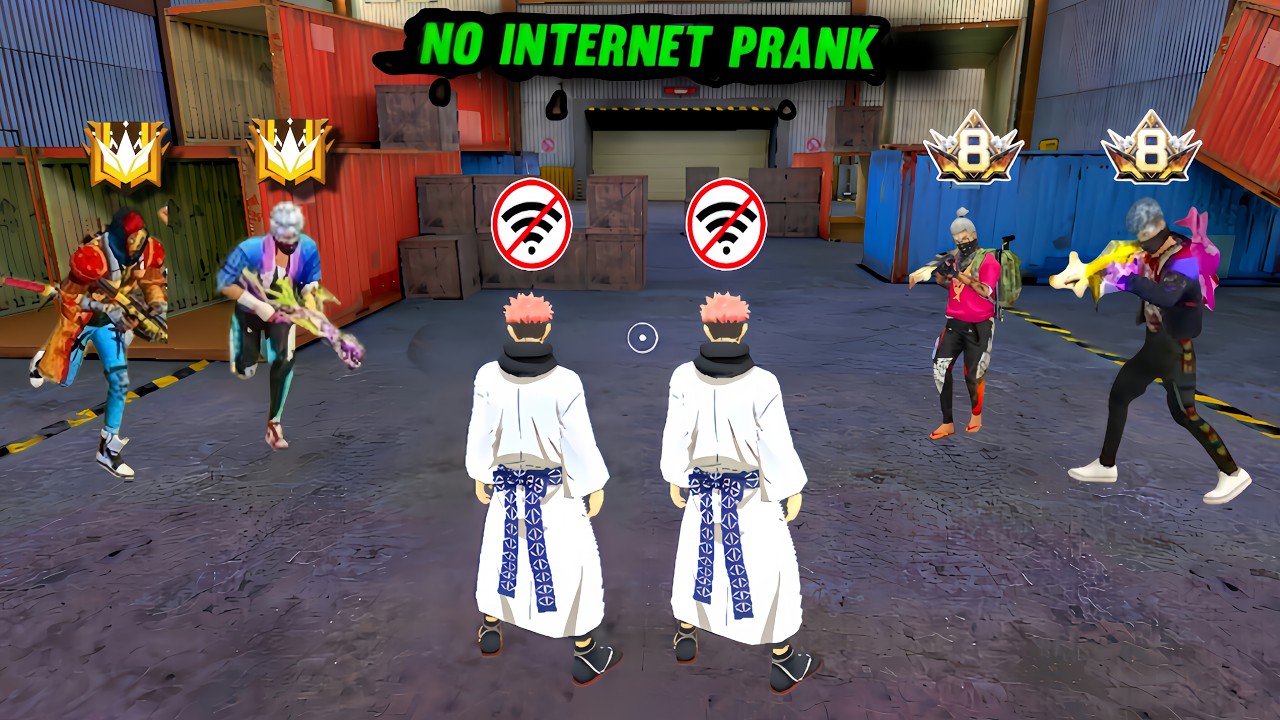 SUKUNA BUNDLE 😱 Lone Wolf No Internet Prank 🤣| FREE FIRE FUNNY GAMEPLAY | REVOX FF