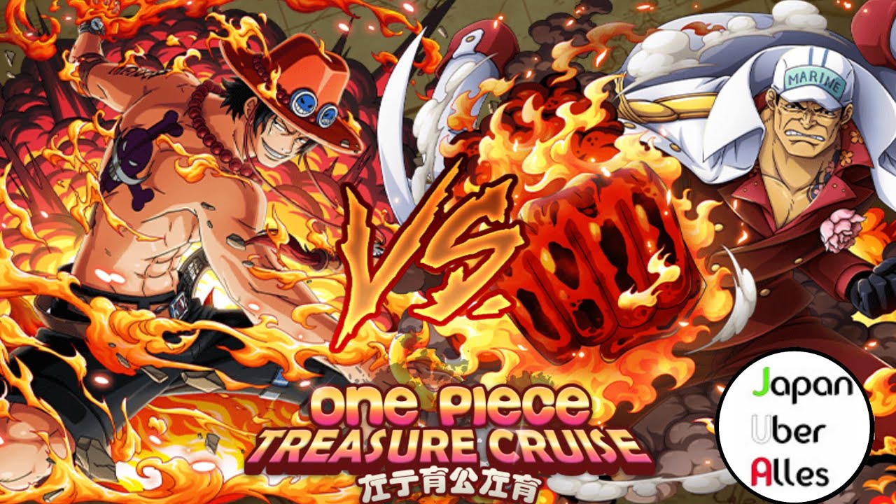 トレクル 赤犬 マグマ人間 火拳のエース Raid Akainu Vs Ace Tm Youtube