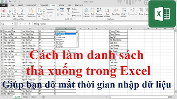 Hướng dẫn làm Danh sách(List) thả xuống trong Excel, giúp bạn không mất thời gian nhập lại dữ liệu.