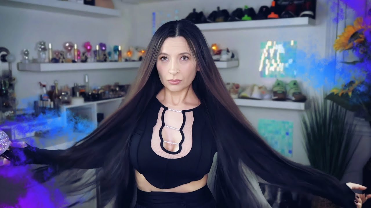 Everything about my hair. Hair care routine. Oil scalp massage. Hair brushing  *ASMR