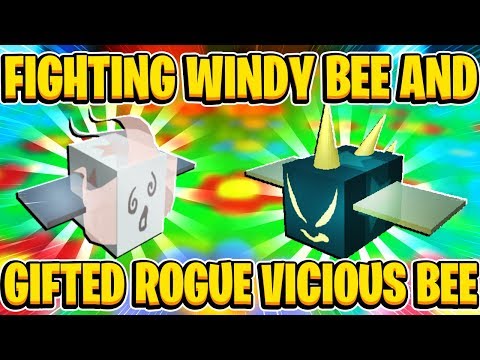 Fighting Windy Bee And Gifted Rogue Vicious Bee In Roblox - youtube roblox bee swarm simulator xdarzeth