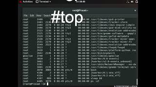 what is the command for show the current running process in Linux