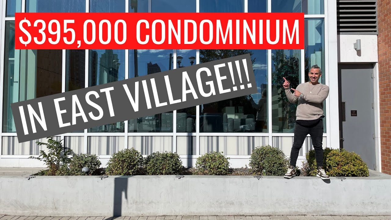 TOUR A 395,000 TRENDY APARTMENT CONDO IN EAST VILLAGE CALGARY FOR