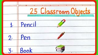 25 classroom objects in english and hindi || classroom objects ke naam || classroom object name