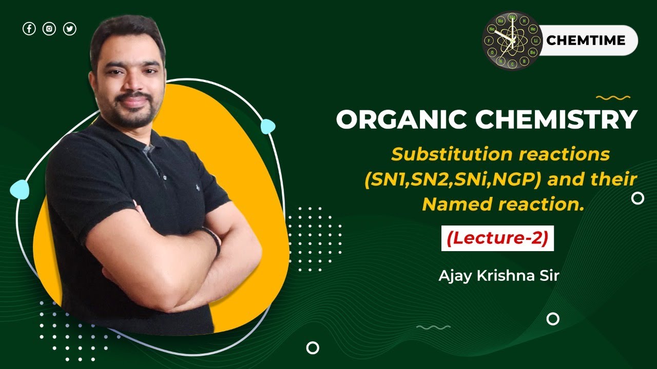 Substitution reactions(SN1,SN2,SNi,NGP)& their Named reaction Part -2|CSIR-NET|GATE|IIT-JAM|CHEMTIME