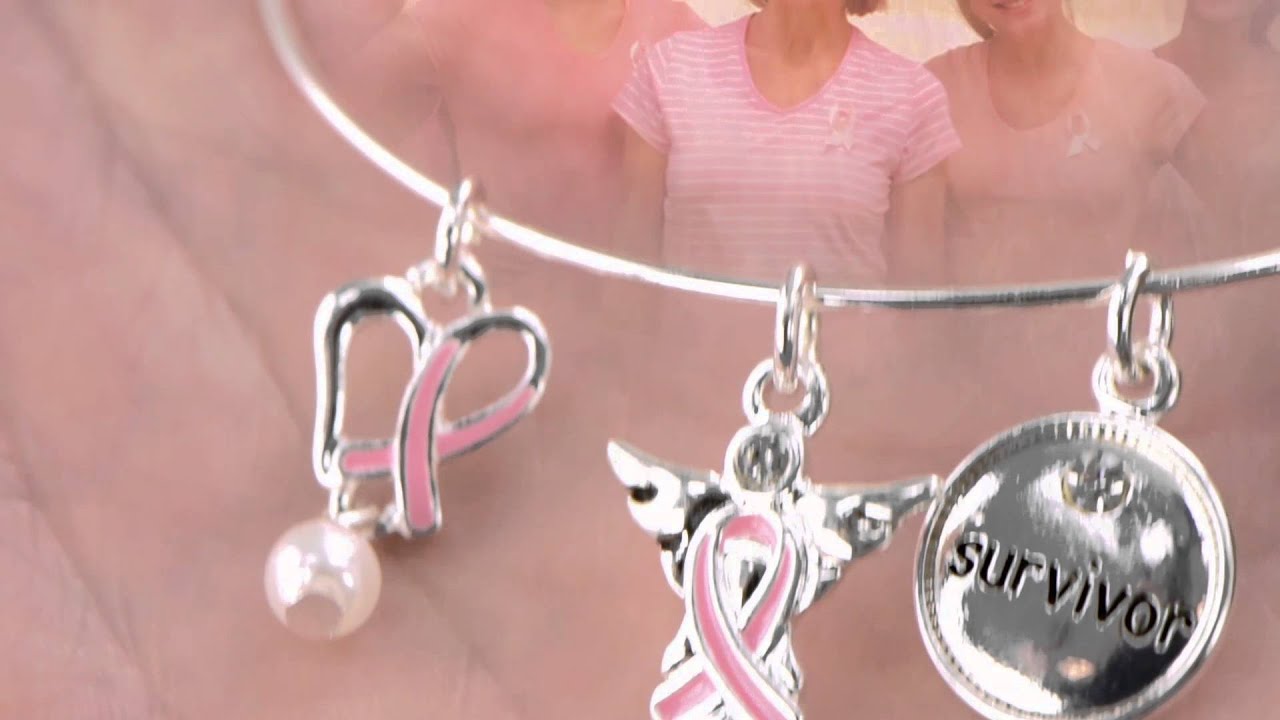 Pink Ribbon Survivor Wire Cable Bracelet