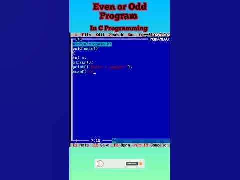 C Programming Short Video ll Find Even or Odd?? ll Step By Step ll Easy ...