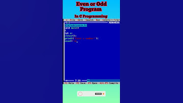 C Programming Short Video ll Find Even or Odd?? ll Step By Step ll Easy Process ll Learn from Home.