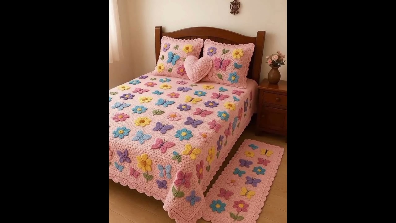 Most beautiful and attractive        bed/table  crochet decor trending in 2026.