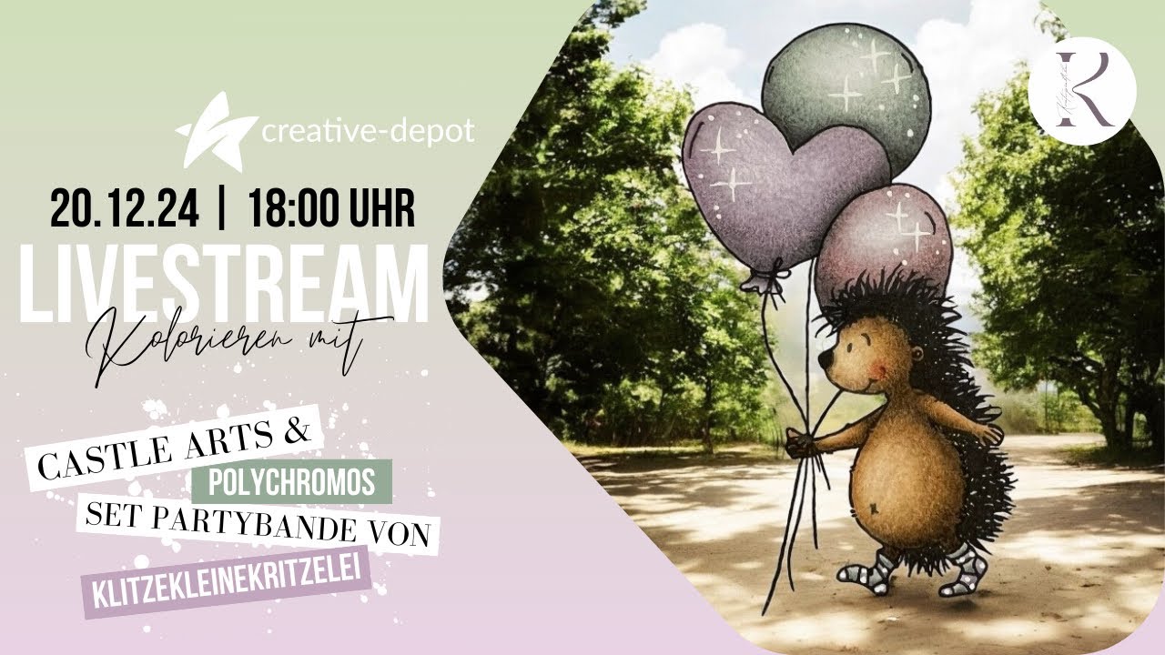 LIVESTREAM | Kolorieren mit Castle Arts & Polychromos | Partybande | Creative Depot | Dezember 24