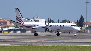 Saab 2000 Frost Air Landing & Takeoff At Lisbon Airport