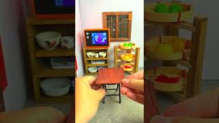 3385_Mini kitchen minimal folding table #assemble bar photosynthetic creator #mini food play #mini f