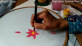 Fabric painting for beginners | Fabric painting tutorial part 1 | Fabric painting on clothes