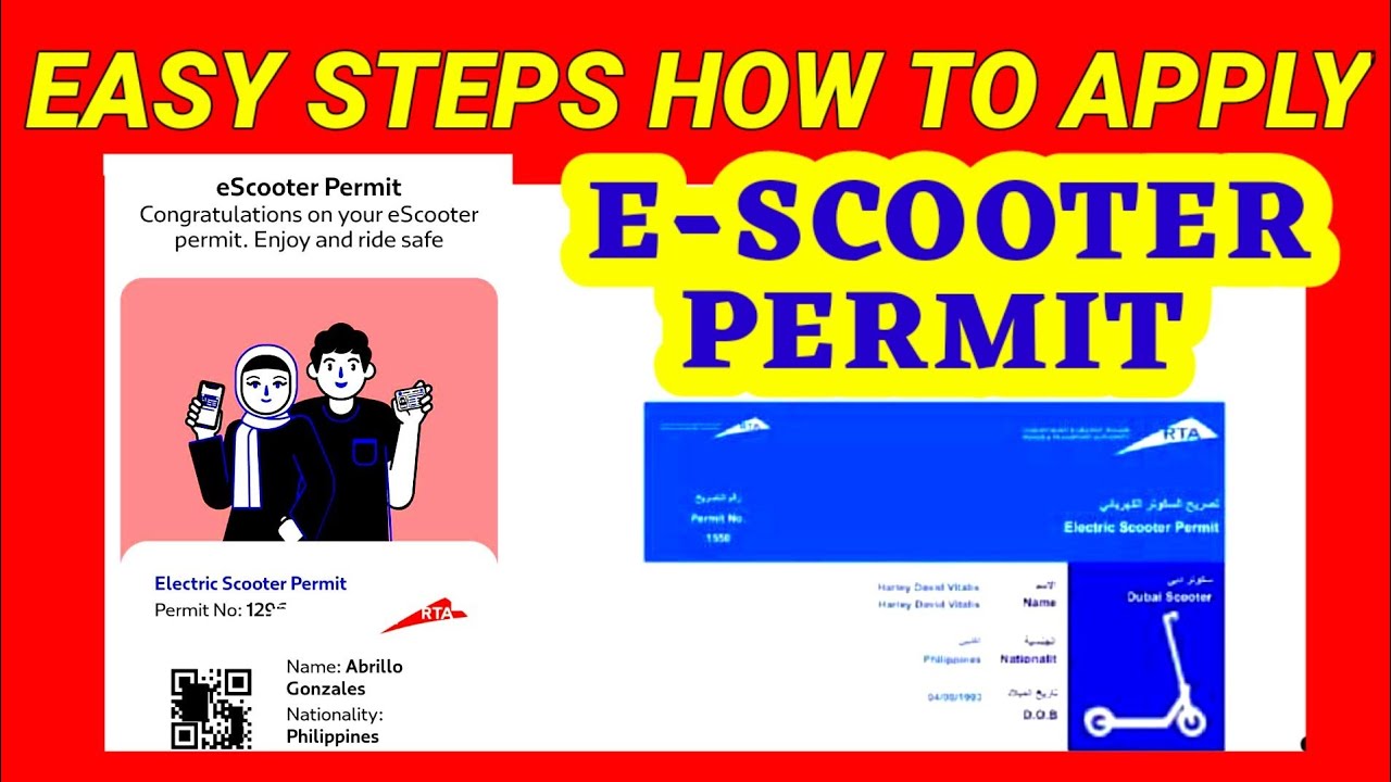 HOW TO APPLY ESCOOTER PERMIT IN DUBAI CHEF ABRILS YouTube