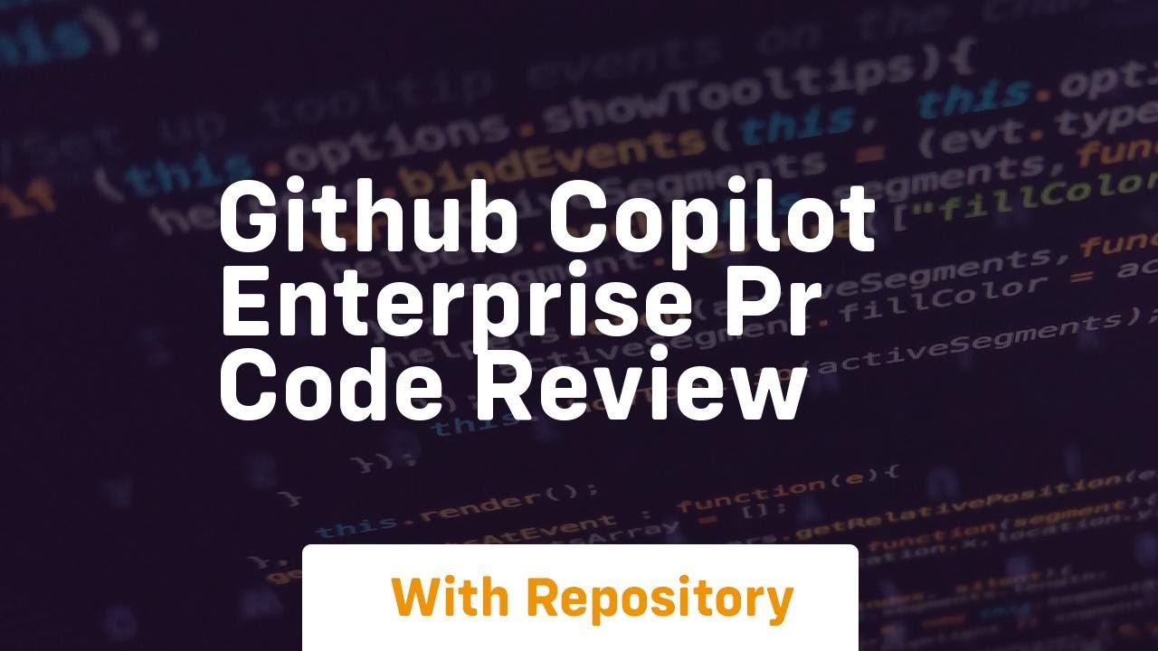 github copilot enterprise pr code review - YouTube