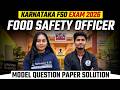 Karnataka KEA Food Safety Officer (FSO) Question Paper Solution | Karnataka FSO Question Paper 2026
