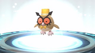 Pokémon Go - Evolving HOOTHOOT (Hat & Bow ) in to Noctowl (Hat & Bow)
