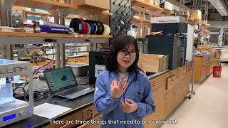 WISP scholar Virginia Wei explaining Direct Ink Writing