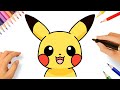 HOW TO DRAW A CUTE BABY PIKACHU EASY STEP BY STEP⚡❤️
