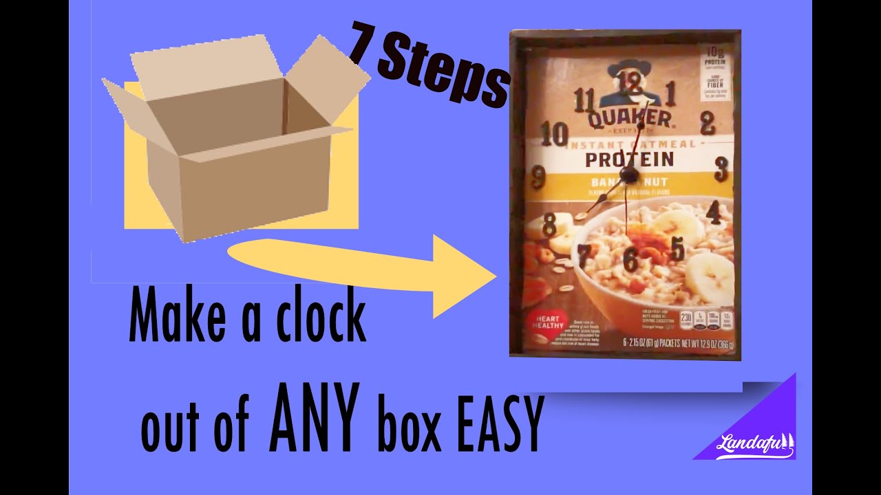 Make Box Clock Make a Clock out of Any Box In 7 easy steps - YouTube