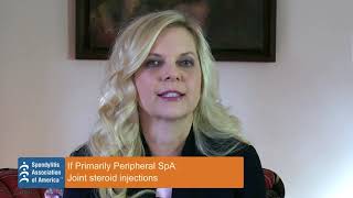 Are there different medications for peripheral symptoms versus axial symptoms?