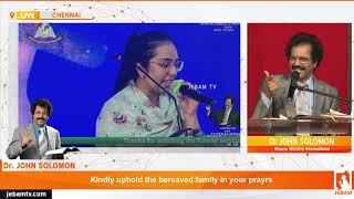 Dr. John Solomon | Funeral Service | Miracle Ministry | John solomon death | Jebamtv Live |