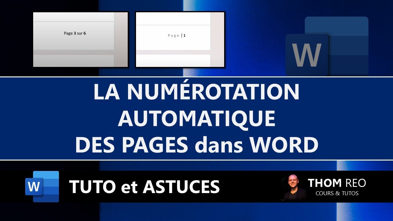 Numerotation Des Pages Sans La Pages De Gardes Ni Sommaire Comment NUMÉROTER LES PAGES d'un document WORD ? - Tutoriel et Astuces