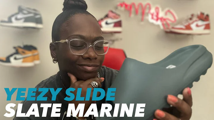 Are these worth the COP!!! Yeezy Slide Slate Marine |REVIEW + ON FEET|