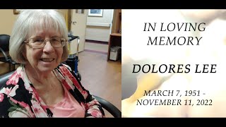 Dolores Lee Funeral Service - Glenwood Funeral Home & Cemetery - Sherwood Park, AB- December 3, 2022