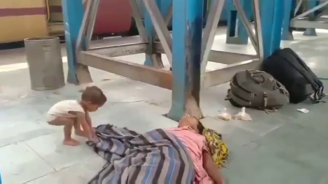 Baby Tries To Wake Dead Mother At Bihar Station In Endless Migrant Crisis