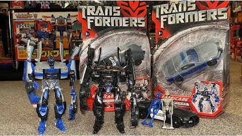Transformers movie 2007 barricade complete collection. Box frenzy misb recon g1 comparison bayverse