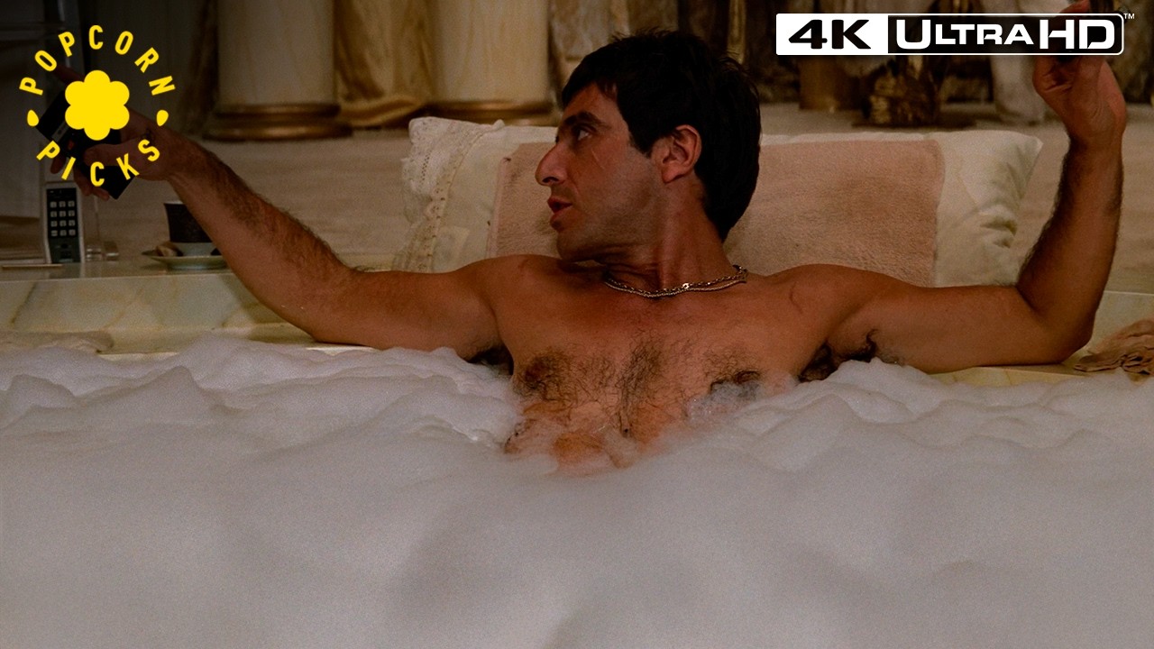 Tony Insults Elvira In The Tub (Al Pacino) | Scarface 4k HDR