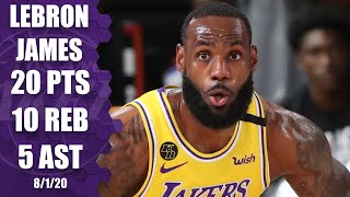LeBron James tallies double-double vs. Raptors in the Orlando bubble | 2019-20 NBA Highlights