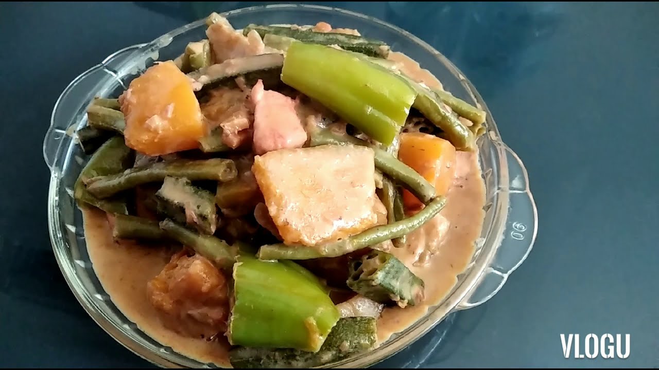 Ginataang gulay kalabasa sitaw okra talong/Shoutout YouTube