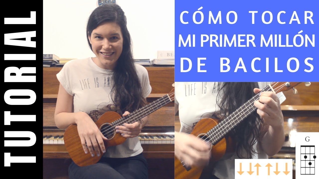 cómo tocar en ukelele MI PRIMER MILLÓN de BACILOS tutorial COMPLETO -  YouTube