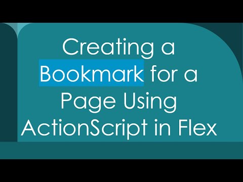 Creating a Bookmark for a Page Using ActionScript in Flex