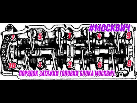 Схема затяжки гбц москвич 412