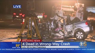 Wrong-way driver triggers horrific crash on 101 killing 4