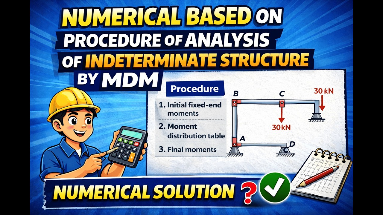 Mdm Method Column Moment Distribution Method Numerical | Analysis of Indeterminate ...