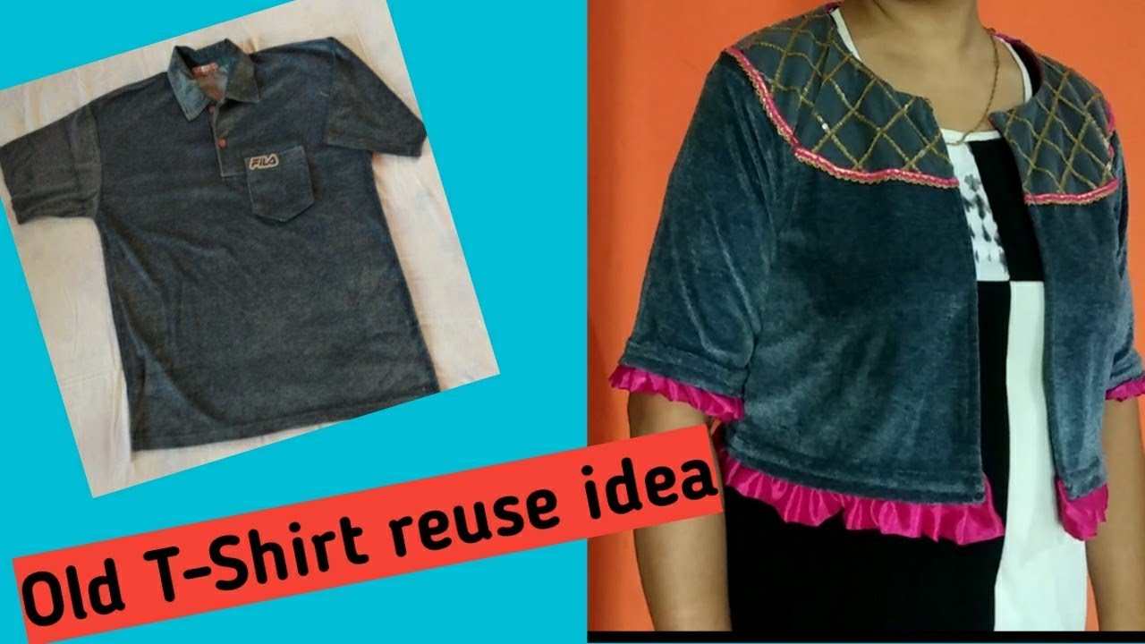 DIY recycle old T-Shirt into new clothe - YouTube