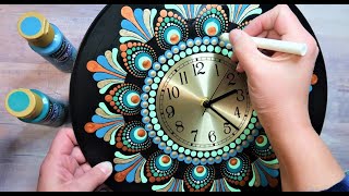 Dot Mandala Record Clock | How To Paint with Lydia May