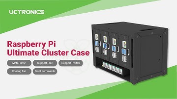 Complete Enclosure for Raspberry Pi Cluster, with 4 Removable Brackets for Pi4 & 2 Cooling Fans