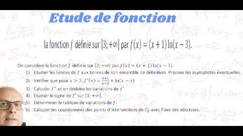 étude d une fonction avec ln .