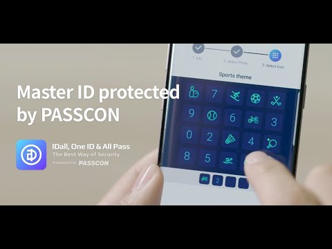 IDall Password manager protected by PASSCON, PASSCON is not a password. Icon and Photo keep safe ID.