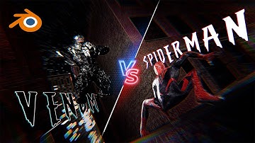 Spiderman Vs Venom | My 3D Fight Made in Blender