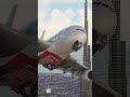 Emirates A380 "United for Wildlife" Special Livery: Approach near the Burj Khalifa