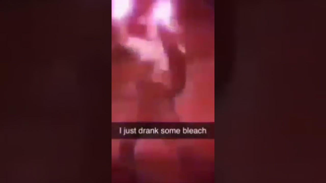 Just drank some bleach 👍👍👍 