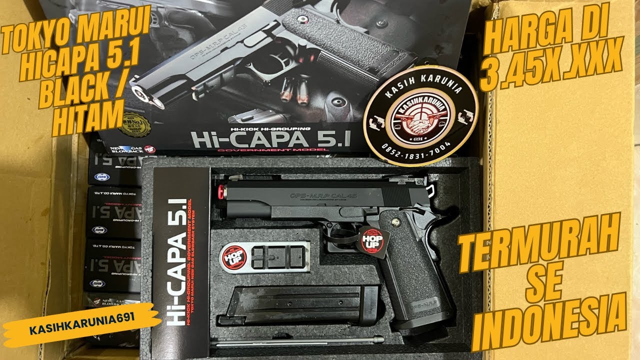 TOKYO MARUI HICAPA 5.1 BLACK / HITAM !!! AKURASI TERBAIK DI KELASNYA !!! 