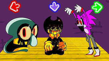 FNF Character Test - Gameplay vs Playground - Squidward, Sonic, Demon