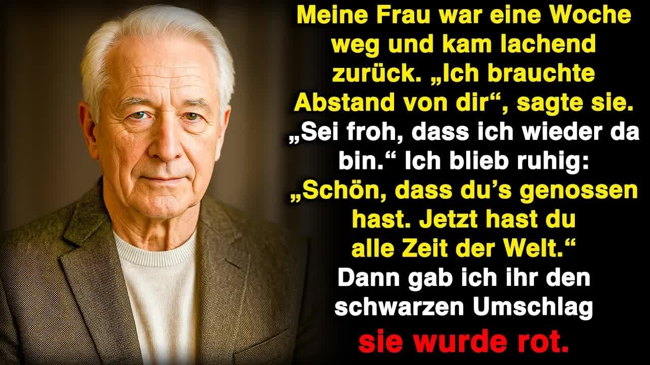 Meine Frau sagte： „Ich brauchte Abstand, sei froh, dass ich zurück bin “ Ich reichte ihr den Ums